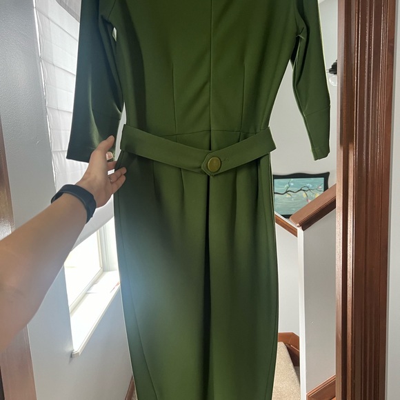 Bettie page by Tatyana green retro pencil dress - Picture 4 of 7